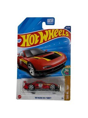 Hot Wheels ’95 Mazda RX-7 Drift • 70s vs 90s • Mainline 163/250 NOC